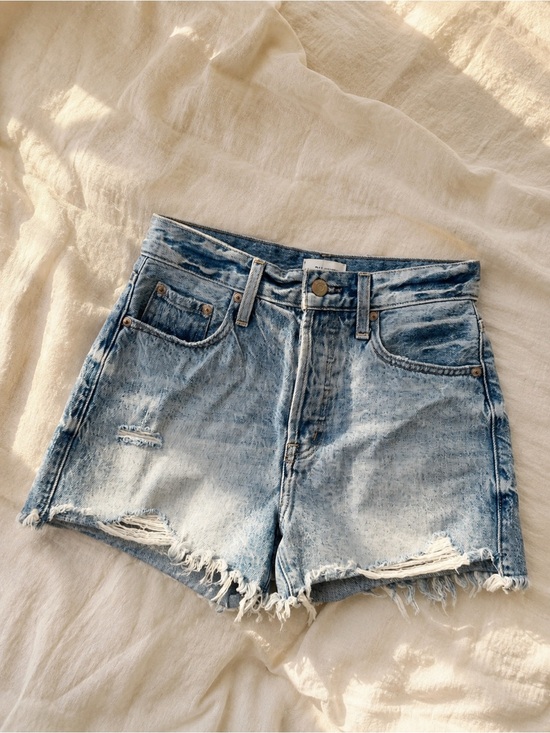 pistola Pants - Revolve PISTOLA Nova Shorts High Waist Distressed Denim Sz 24